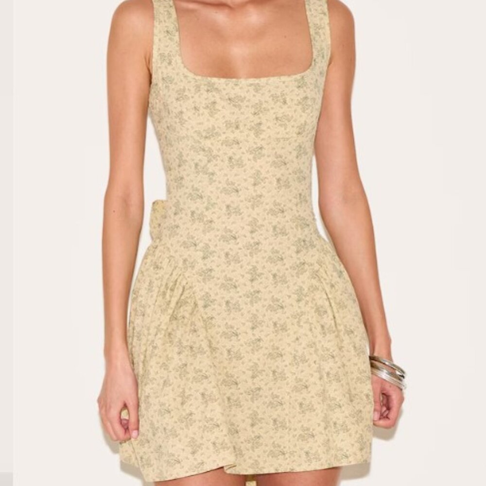 Stone Bow Back Detail Skater Dress